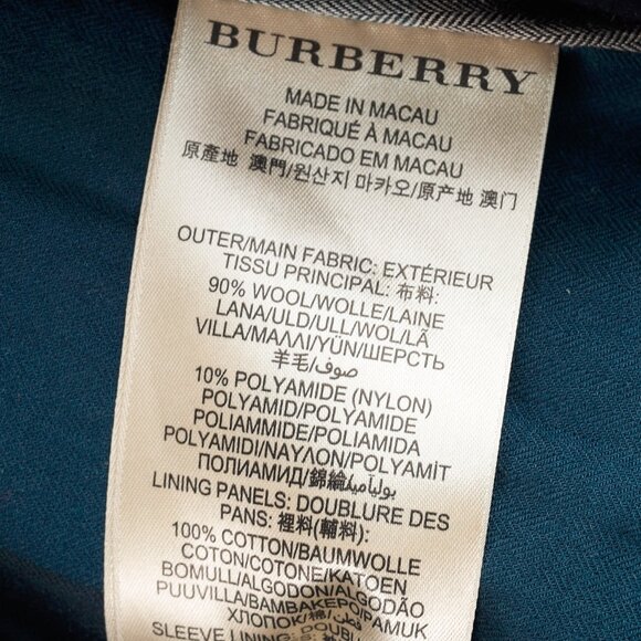 Burberry Brit Navy Wool-Blend Double-Breasted Peacoat - Picture 12 of 15